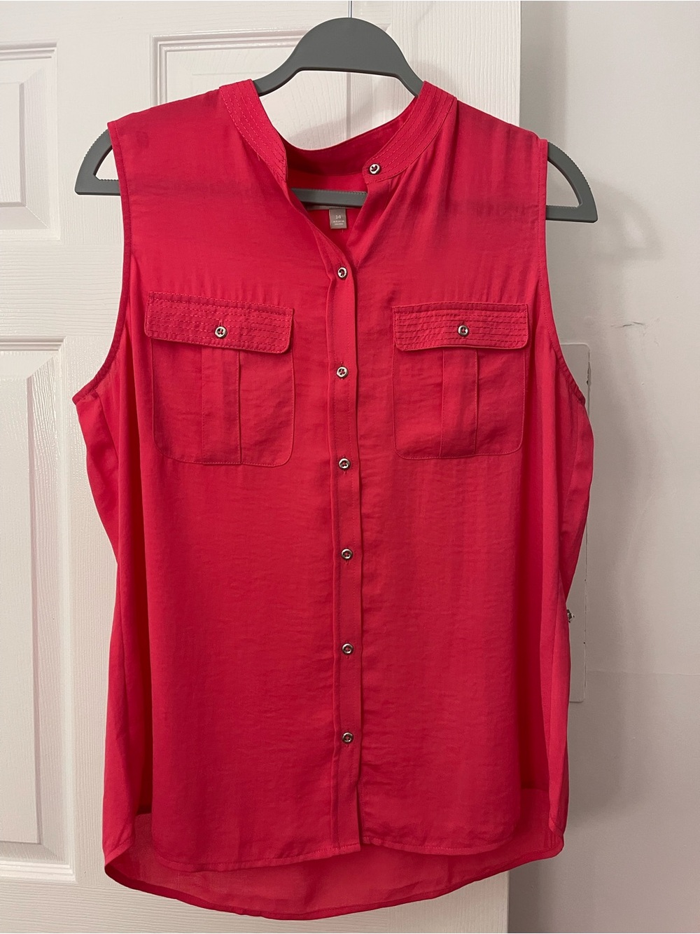 Banana Republic Bright Pink Sleeveless Button-Front Camisole